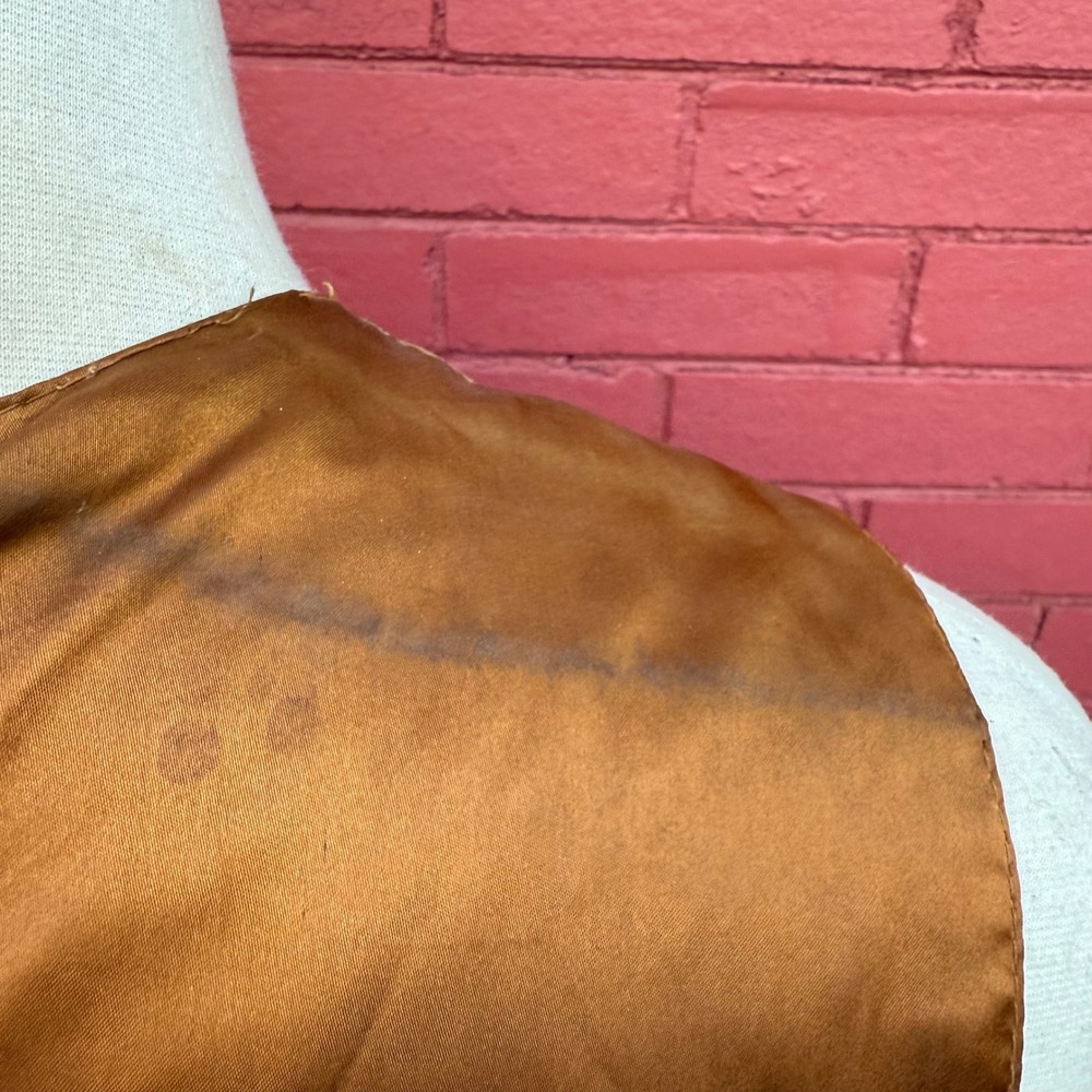 Vtg Mona Mode Suede Fringe Vest Womens Medium Brown Western Boho Cowboy Hippie - Picture 9 of 10